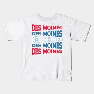 NATIONAL TEXT ART DES MOINES Kids T-Shirt